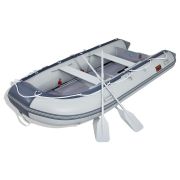 VEVOR Inflatable Dinghy Boat, 6-Person Transom Sport Tender Boat, with Marine Wood Floor and Adjustable Aluminum Bench