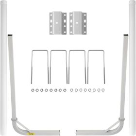 VEVOR Boat Trailer Guide-on, 60", 2PCS Steel Trailer Post Guide ons, w/White PVC Tube Covers, Complete Mounting Accessories Included, for Ski Boat