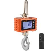 VEVOR Hanging Scale 1000KG (2200LBS) Orange Digital Industrial Heavy Duty Crane Scale with Accurate Reloading Spring Sensor for Hunting Farm or Constr