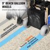 VEVOR Beach Dolly with Big Wheels for Sand, 20.1" x 14.6" Cargo Deck, w/ 9" Balloon Wheels