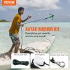 VEVOR Kayak Anchor Kit, 3.5 lb Paddle Board Anchor Kit with 26.2 ft/8 m Rope and Buoy, Folding Small Boat Anchor with Storage Bag and Snap Hook