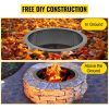 VEVOR Fire Pit Ring 42-Inch Outer/36-Inch Inner Diameter, Fire Pit Insert 3.0mm Thick Heavy Duty Solid Steel