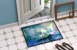 NEW Fishing On The Bayou Doormat Front Door Mat Indoor Outdoor Rugs for Entryway, Non Slip Washable Low Pile, 18H X 27W