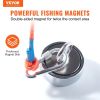 VEVOR Magnet Fishing Kit, 1200lbs 2.95inch Diameter Double Sided Fishing Magnets, Strong Neodymium Magnet with Heavy Duty 65FT Rope, Grappling Hook