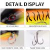 RTGSE 10Pcs Fishing Lure for Bass Whopper Topwater Fishing Lures with Floating Rotating Tail Barb Treble Hooks in Saltwater Freshwater Plopping Lures