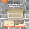 VEVOR Through The Wall Drop Box, Heavy Duty Steel Through the Wall Mailbox with 2.8-7.9" 13" Combination Lock, 12.5x6.3x16.9" Mail Drop Box, Beige