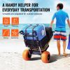 VEVOR Beach Dolly with Big Wheels for Sand, 29.9" x 15.4" Cargo Deck, w/ 12" Foam Wheels