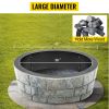 VEVOR Fire Pit Ring 42-Inch Outer/36-Inch Inner Diameter, Fire Pit Insert 3.0mm Thick Heavy Duty Solid Steel