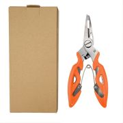 Stainless Steel Multi-function Lure Pliers; Portable Fishing Scissors; Fish Control Hook Tool (Color: Orange)