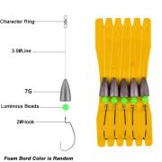 Goture Texas Rig Set; Ready Rig; Finished Product; 5pcs/board (size: 7g/2#)