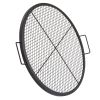 VEVOR X-Marks Fire Pit Grill Grate, Round Cooking Grate, Heavy Duty Steel Campfire BBQ Grill Grid with Handle and Support X Wire