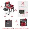 Camping Directors Chair, Heavy Duty,Oversized Portable Folding Chair with Side Table, Pocket for Beach, Fishing,Trip,Picnic,Lawn