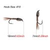 5-30Pcs Black Back Rabbit Ear Wire Nymph Flies Trout Fly Fishing Lures 10# For Freshwater Saltwater