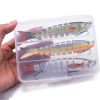 3pcs 8 Segment Fishing Lure Multi Jointed Artificial Bait Slow Sinking Bionic Fishing Bait Ice Fishing Gear